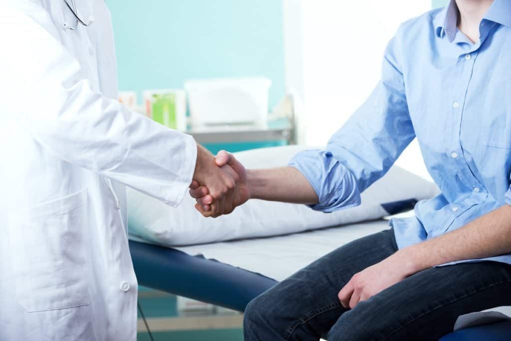 Shaking-hands with doctor